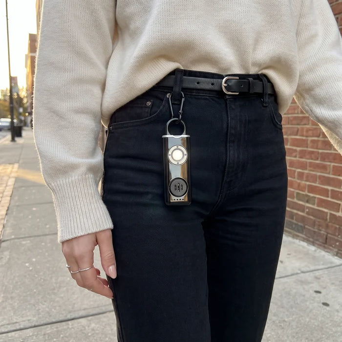 ScreamKey clipped to a belt loop