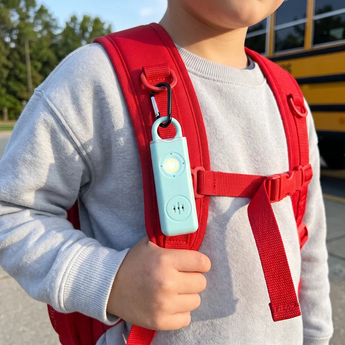 ScreamKey on a school backpack strap